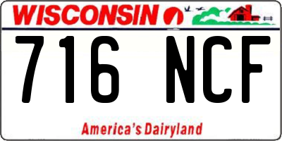 WI license plate 716NCF
