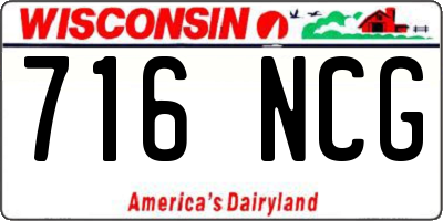 WI license plate 716NCG