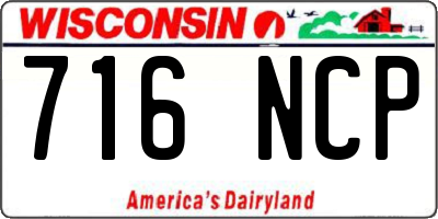 WI license plate 716NCP