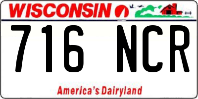 WI license plate 716NCR