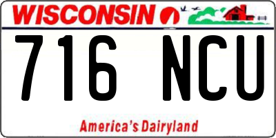 WI license plate 716NCU