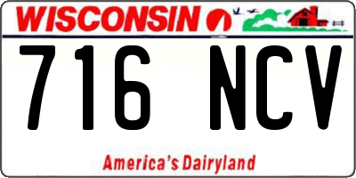 WI license plate 716NCV