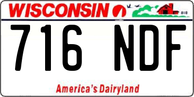 WI license plate 716NDF