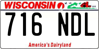 WI license plate 716NDL