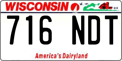 WI license plate 716NDT