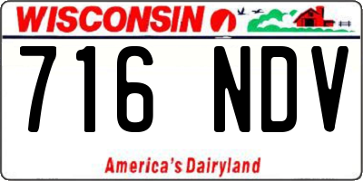 WI license plate 716NDV