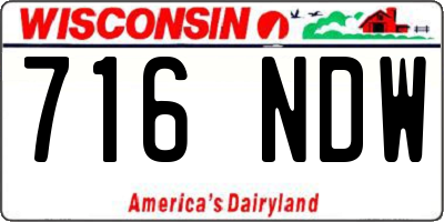WI license plate 716NDW