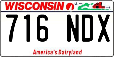 WI license plate 716NDX