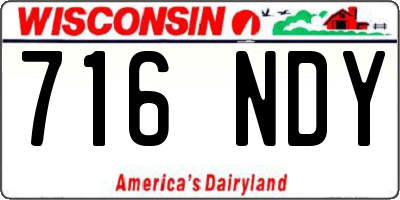 WI license plate 716NDY