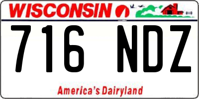WI license plate 716NDZ