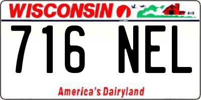 WI license plate 716NEL