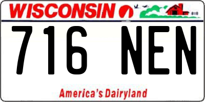 WI license plate 716NEN