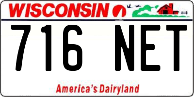 WI license plate 716NET