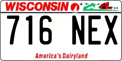 WI license plate 716NEX