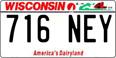 WI license plate 716NEY