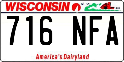 WI license plate 716NFA