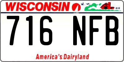 WI license plate 716NFB