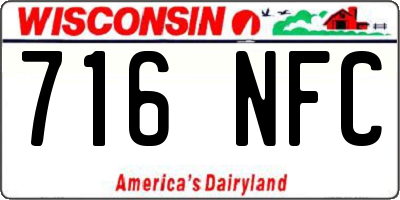 WI license plate 716NFC