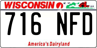 WI license plate 716NFD