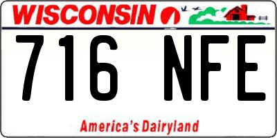 WI license plate 716NFE