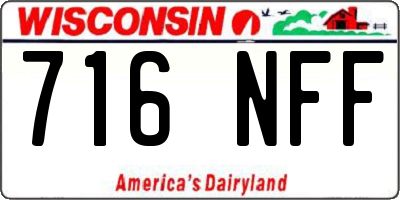 WI license plate 716NFF