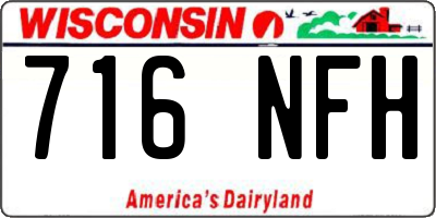 WI license plate 716NFH