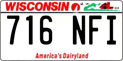 WI license plate 716NFI