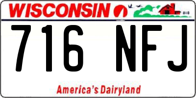 WI license plate 716NFJ