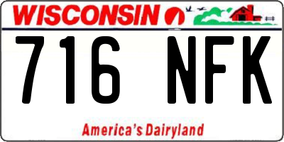 WI license plate 716NFK