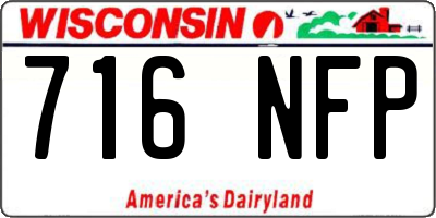 WI license plate 716NFP