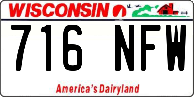 WI license plate 716NFW