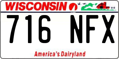 WI license plate 716NFX