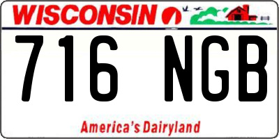 WI license plate 716NGB