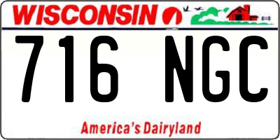 WI license plate 716NGC