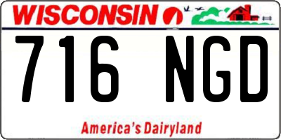 WI license plate 716NGD