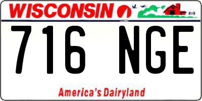 WI license plate 716NGE