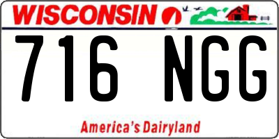 WI license plate 716NGG