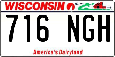 WI license plate 716NGH