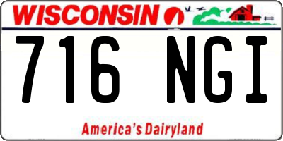 WI license plate 716NGI