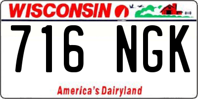 WI license plate 716NGK
