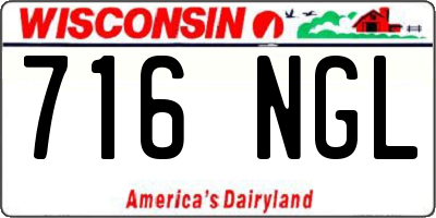 WI license plate 716NGL