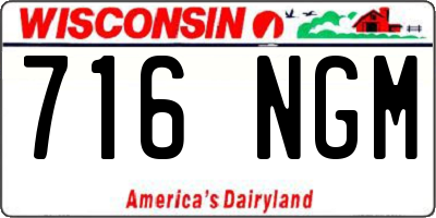 WI license plate 716NGM