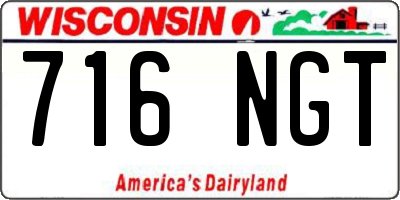 WI license plate 716NGT