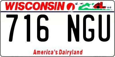 WI license plate 716NGU