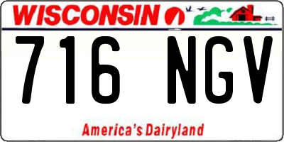 WI license plate 716NGV