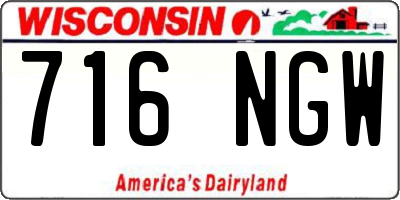 WI license plate 716NGW
