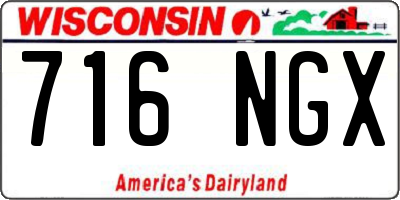 WI license plate 716NGX