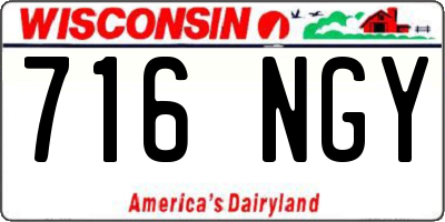 WI license plate 716NGY