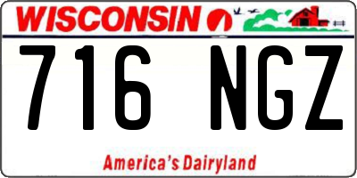 WI license plate 716NGZ