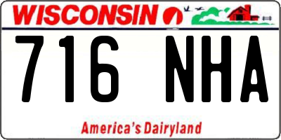 WI license plate 716NHA